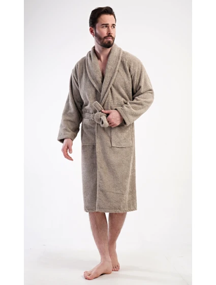 Pánský župan se šálovým límcem model 21820325 Béžová - Vienetta