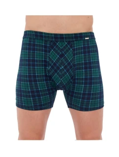 Pánské boxerky Cornette Prime 904/121 Tmavě zelená s modrou - Cornette