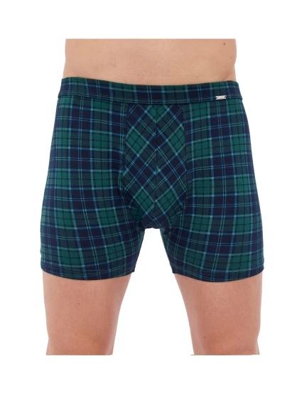 Pánské boxerky Cornette Prime 904/121 Tmavě zelená s modrou - Cornette