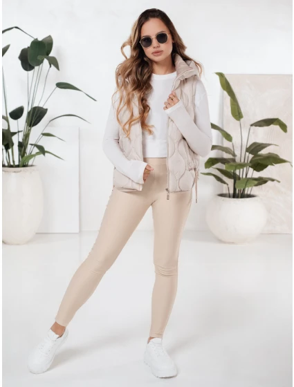 Dámské legíny béžové model 21991610 - Dstreet