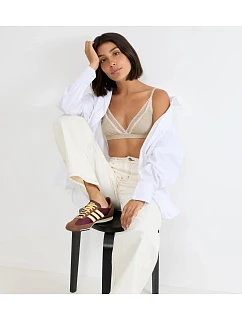 Dámske nohavičky GO Ribbed R Bralette - GRAY - St. béžová M013 - SLOGGI