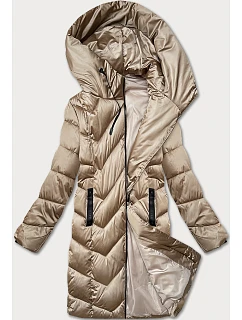 Béžová dámská zimní prošívaná bunda model 21248145 - S'WEST