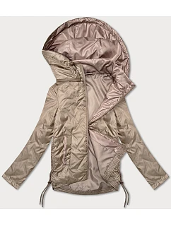 Tmavě béžová dámská bunda se stahovacími boky model 20830017 - S'WEST