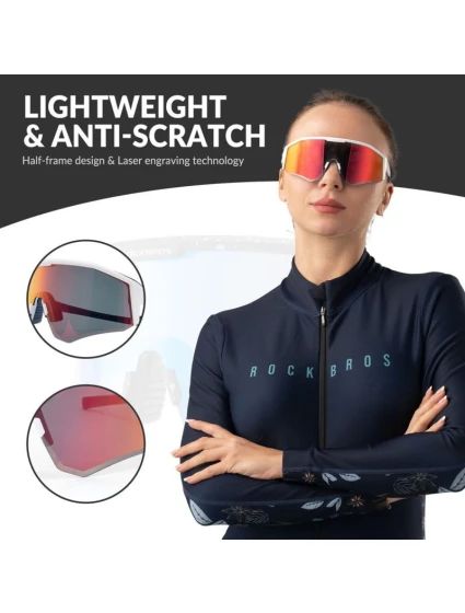 Okuliare Rockbros Sporot SP297 ružové s polarizáciou.