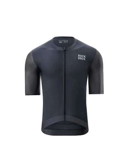 Cyklistický dres model 22114067 krátký rukáv velikost S černý - Rockbros
