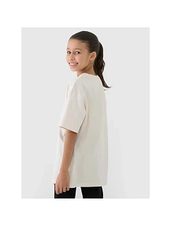 Dívčí tričko oversize, jednobarevné, 4F 4FJWSS25TTSHF1851-12S