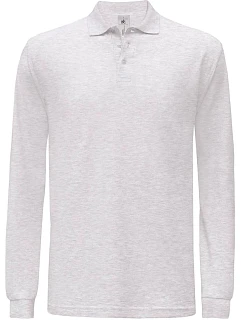 B&C LSL Piqué polo s dlouhým rukávem ash model 22484956