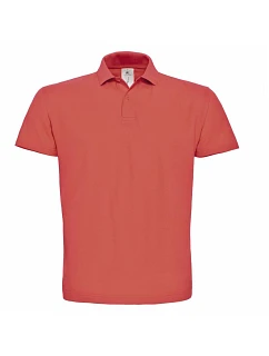 B&C ID.001 Piqué polo 01.ID01 pixel coral