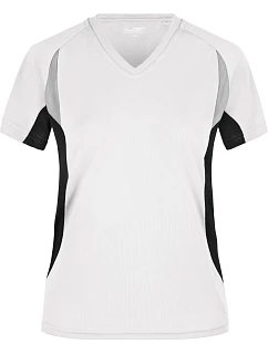 JN 390 Dámské běžecké tričko s výstřihem do V model 22486484 white/black - Daiber