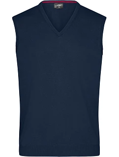 JN 657 Pánská svetrová vesta s výstřihem do V model 22487827 navy - Daiber