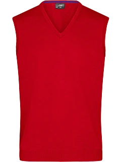 JN 657 Pánská svetrová vesta s výstřihem do V model 22487799 red - Daiber