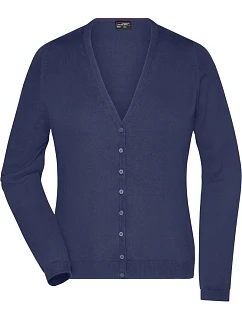 JN 660 Dámský pletený cardigan s výstřihem do V model 22488029 navy - Daiber