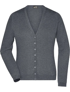 JN 660 Dámský pletený cardigan s výstřihem do V model 22487986 grey heather - Daiber