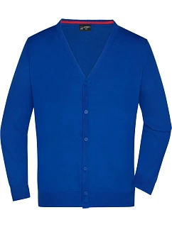 JN 661 Pánský pletený cardigan s výstřihem do V model 22488088 royal - Daiber