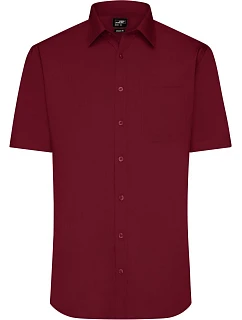 JN 680 Popelínová košile s krátkým rukávem model 22537787 wine - Daiber