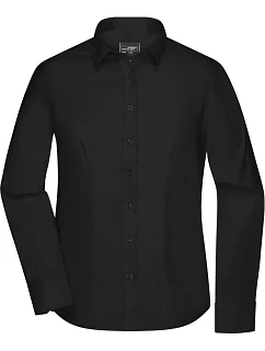 JN  keprová halenka s dlouhým rukávem 02.0 black model 22488290 - Daiber
