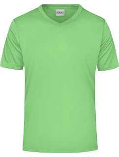 JN Pánské sportovní tričko s výstřihem do V 02.0 lime green model 22413764 - Daiber