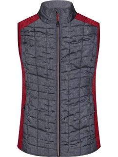 JN Dámská pletená hybridní vesta 02.0 red melange/anthracite melange model 22489245 - Daiber