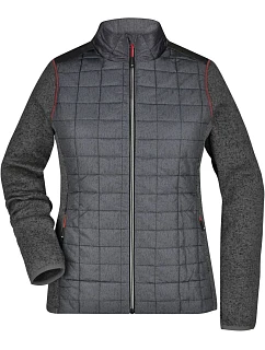 JN Dámská pletená hybridní bunda 02.0 grey melange/anthracite melange model 22489293 - Daiber