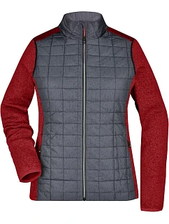 JN Dámská pletená hybridní bunda 02.0 red melange/anthracite melange model 22489314 - Daiber