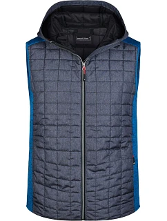 JN Pánská pletená hybridní vesta 02.0 royal melange/anthracite melange model 22528842 - Daiber