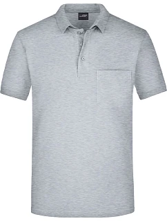 JN Piqué polo s kapsou 02.0 grey heather model 22494161 - Daiber
