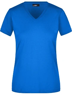 JN Dámské vypasované tričko s výstřihem do V 02.0 royal model 22494621 - Daiber