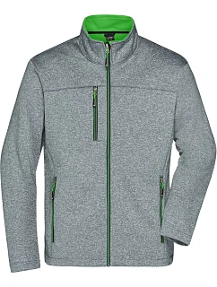 JN Pánská 2vrstvá melanžová softshell bunda 02. dark model 22530642 - Daiber