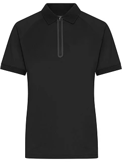 JN Dámské piqué polo se zipem 02. black/black model 22531386 - Daiber