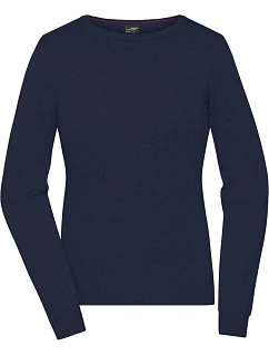JN Dámský svetr s kulatým výstřihem 02. navy model 22538488 - Daiber