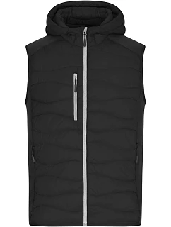 JN Pánská strečová fleecová vesta 02. black/black model 22414924 - Daiber
