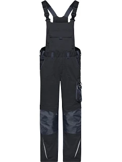 JN (2528) Pracovní kalhoty s laclem Strong black/carbon model 22533162 - Daiber