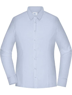 JN Popelínová halenka slim fit s dlouhým rukávem 02. light blue model 22445774 - Daiber