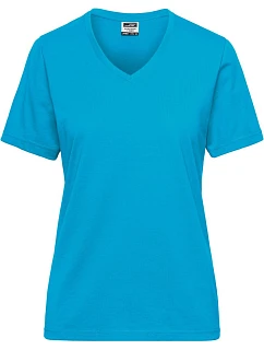 JN Dámské pracovní tričko z bio bavlny Solid 02. turquoise model 22532131 - Daiber