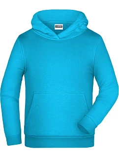JN Dětská mikina s kapucí 02. turquoise model 22414132 - Daiber