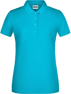 Dámské piqué polo z bio bavlny 02. turquoise model 22534282 - Daiber