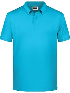 Pánské piqué polo z bio bavlny 02. turquoise model 22437883 - Daiber