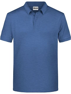 Pánské piqué polo z bio bavlny 02. light denim melange model 22437869 - Daiber