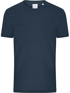 Pánské bio tričko s jemným žebrováním 02. navy model 22446048 - Daiber
