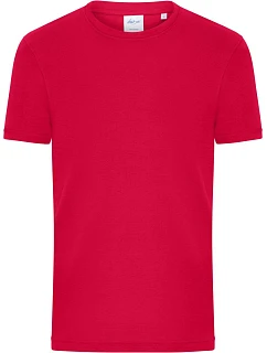 Pánské bio tričko s jemným žebrováním 02. red model 22446027 - Daiber