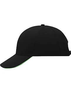 MB 24 6 panelová sandwich kšiltovka model 22502301 black/lime green - Daiber