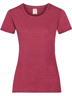 LadyFit Valueweight T Dámské tričko model 22443713 vintage heather red - Fruit of the Loom