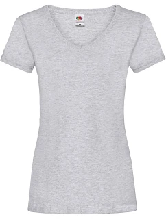 LadyFit Valueweight VNeck T Dámské tričko s výstřihem do V model 22444721 heather grey - Fruit of the Loom