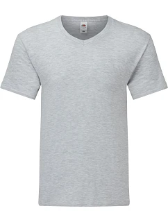 Fruit of the Loom Iconic 150 V-Neck T Tričko s výstřihem do V 16.1442 heather grey