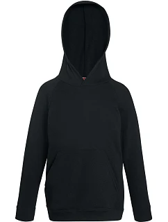 Fruit of the Loom Kids Lightweight Hooded Sweat Dětská mikina s kapucí 16.2009 black