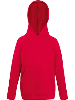 Fruit of the Loom Kids Lightweight Hooded Sweat Dětská mikina s kapucí 16.2009 red