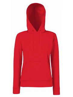 Classic LadyFit Hooded Sweat Dámská mikina s kapucí model 22536344 red - Fruit of the Loom