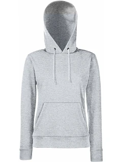Classic LadyFit Hooded Sweat Dámská mikina s kapucí model 22536334 heather grey - Fruit of the Loom