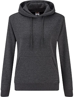 Classic LadyFit Hooded Sweat Dámská mikina s kapucí model 22536327 dark heather grey - Fruit of the Loom