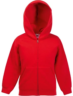 Classic Kids Sweat Jacket Dětská mikina s kapucí model 22534776 red - Fruit of the Loom